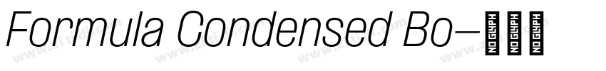 Formula Condensed Bo字体转换